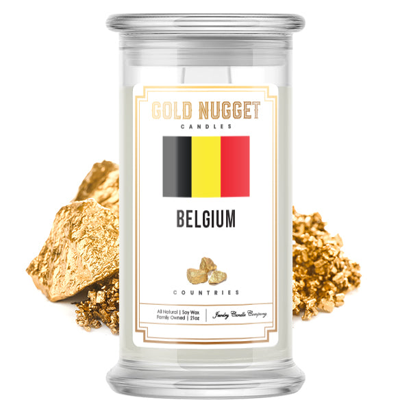 Belgium Countries Gold Nugget Candles