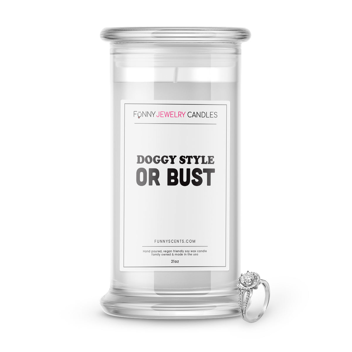 Doggy Style  OR Bust Jewelry Funny Candles