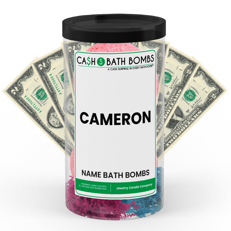 CAMERON Name Cash Bath Bomb Tube