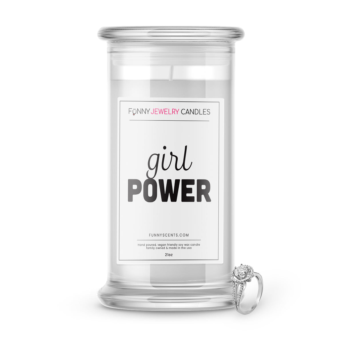 girl power jewelry funny candle