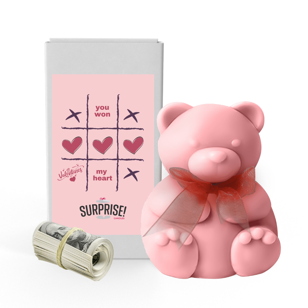 You Won My Heart Valentines Day Surprise Cash Money Bear Wax Melts