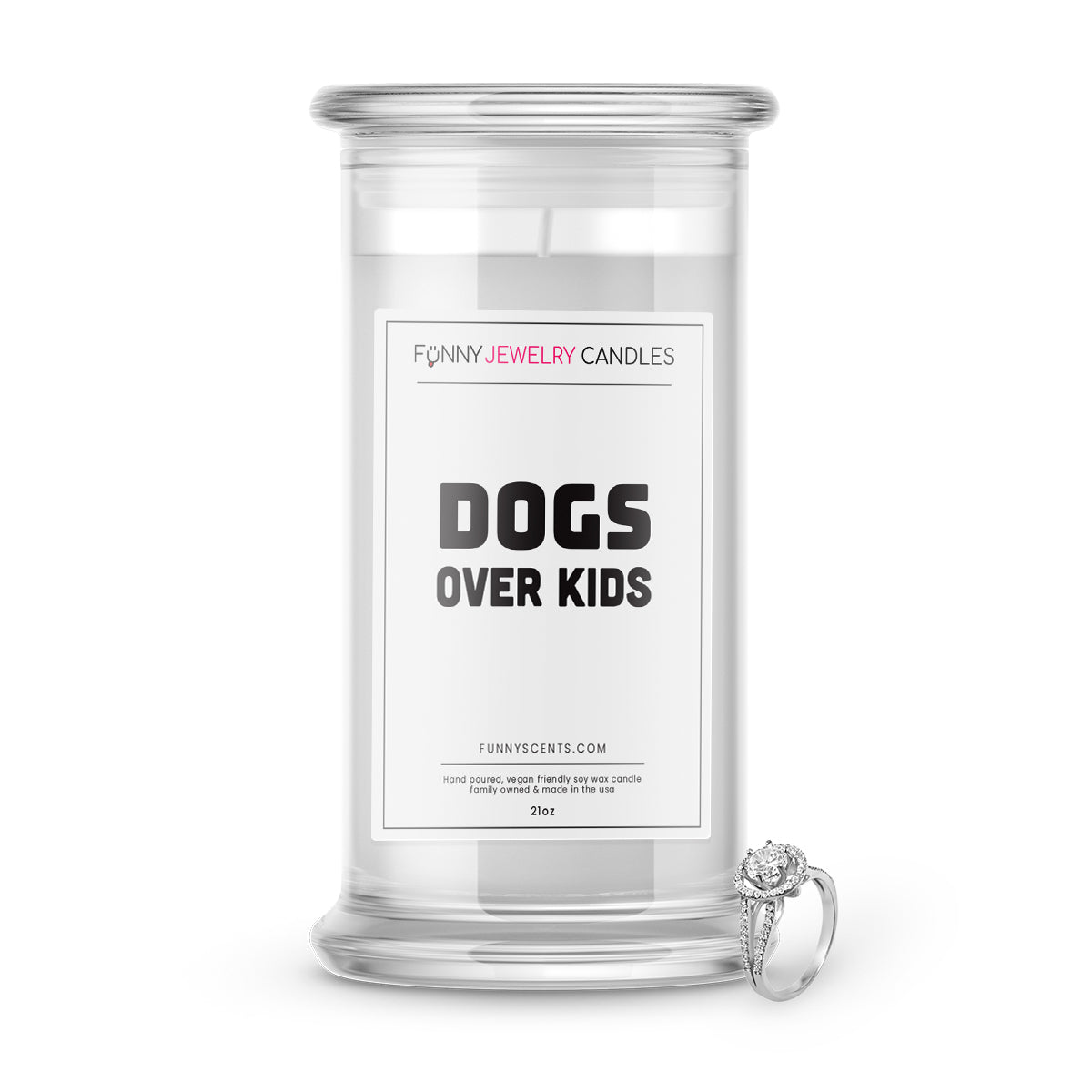 Dogs Over Kids Jewelry Funny Candles
