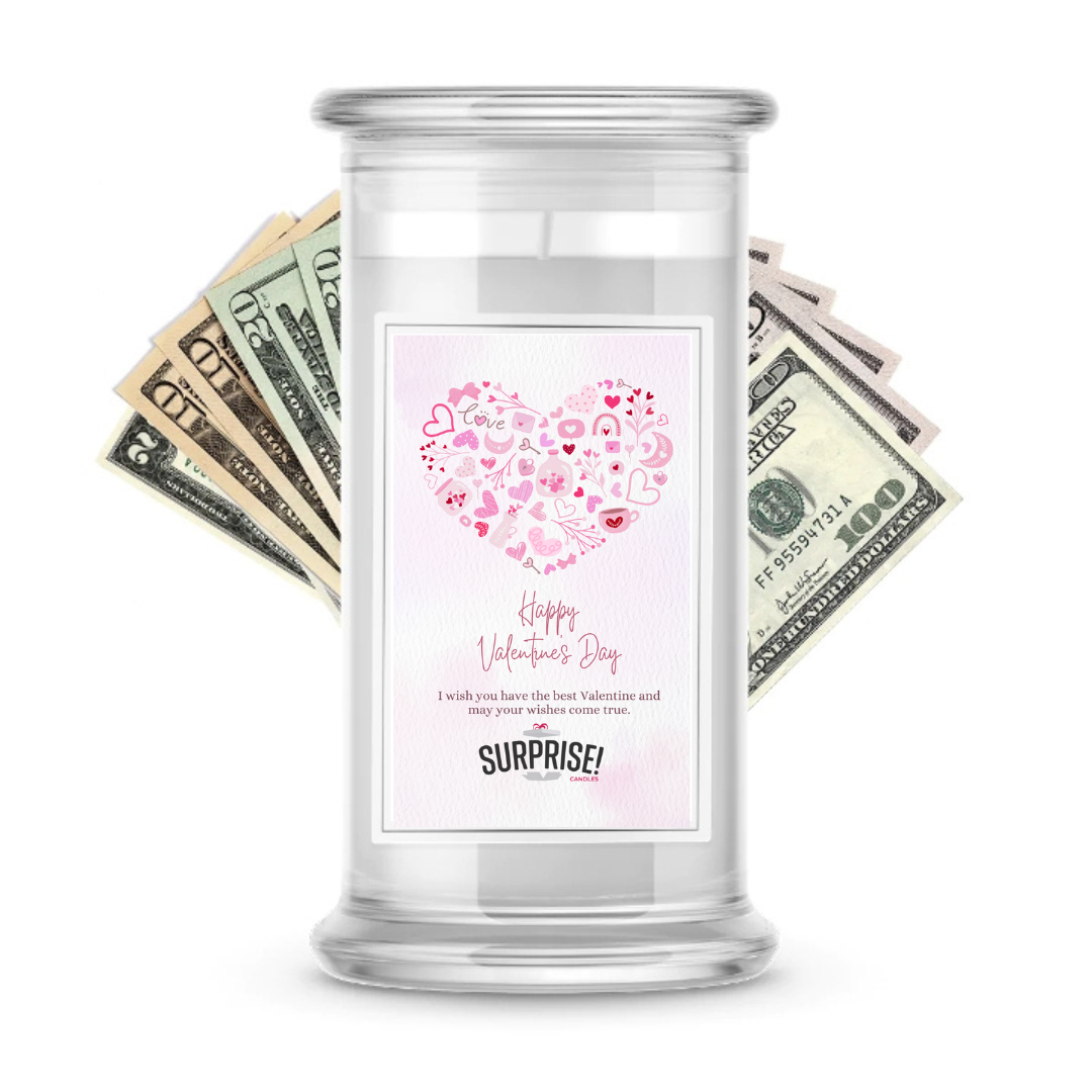 Happy Valentine's Day | Valentine's Day Surprise Cash Candles