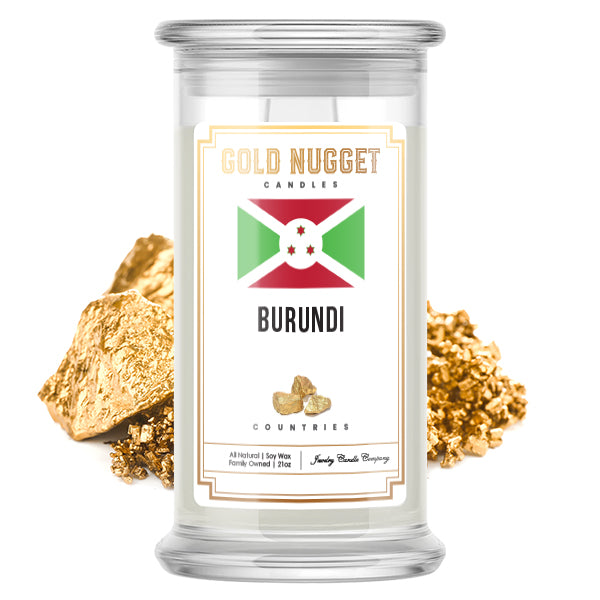 Burundi Countries Gold Nugget Candles