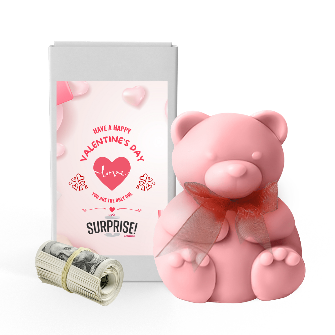 Have a Happy Valentines' day, You are the Only One | Valentines Day Surprise Cash Money Bear Wax Melts