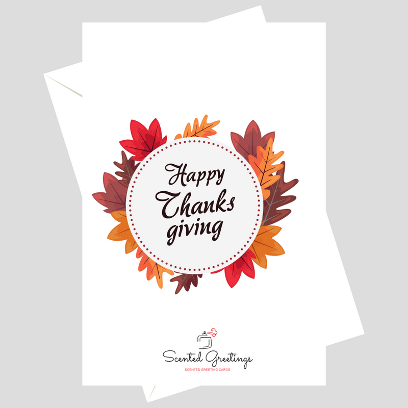 Happy Thanks Giving  With Round| Scented Greeting Cards