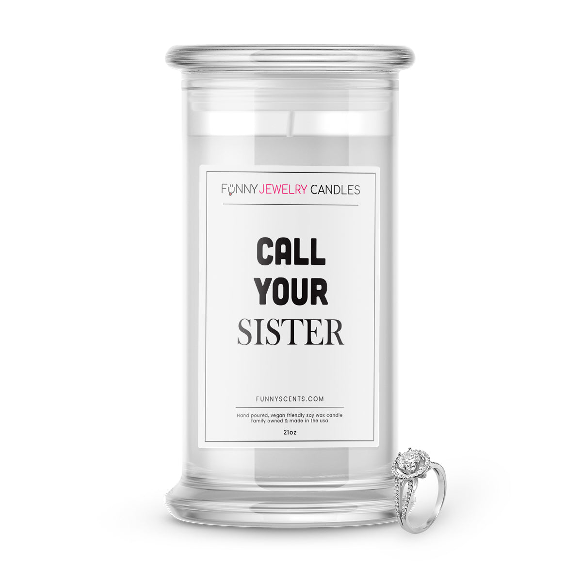 Call Your Sister Jewelry Funny Candles