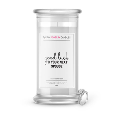 good luck to your next spouse jewelry funny candle
