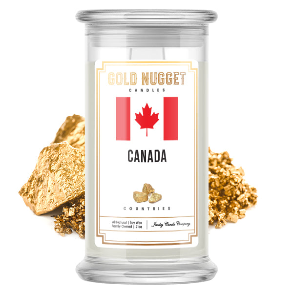 Canada Countries Gold Nugget Candles