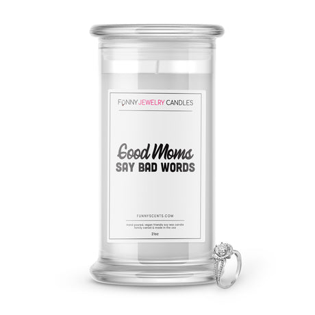 good moms say bad words jewelry funny candle