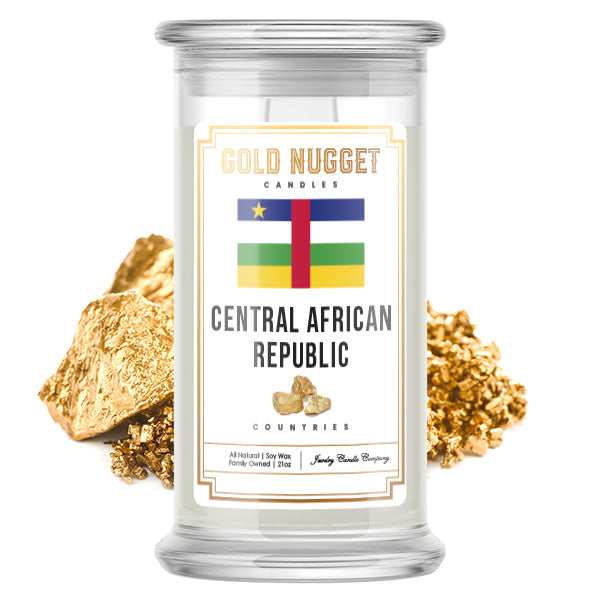 Central African Republic Countries Gold Nugget Candles