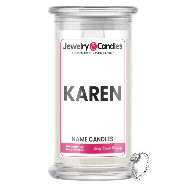 KAREN Name Jewelry Candles