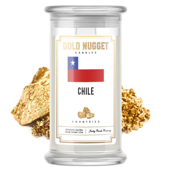 Chile Countries Gold Nugget Candles