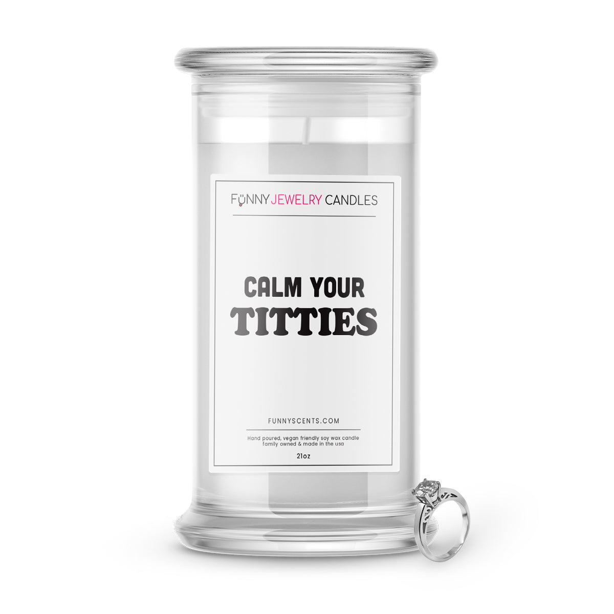 Calm Your Titties Jewelry Funny Candles