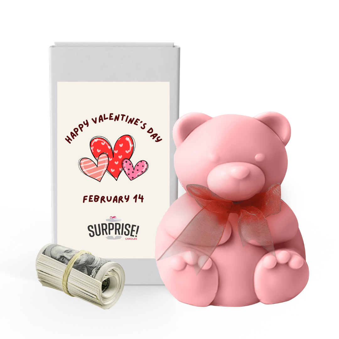 Happy Valentine's Day February14 | Valentines Day Surprise Cash Money Bear Wax Melts