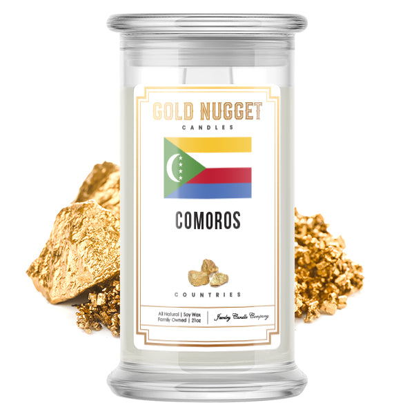 Comoros Countries Gold Nugget Candles
