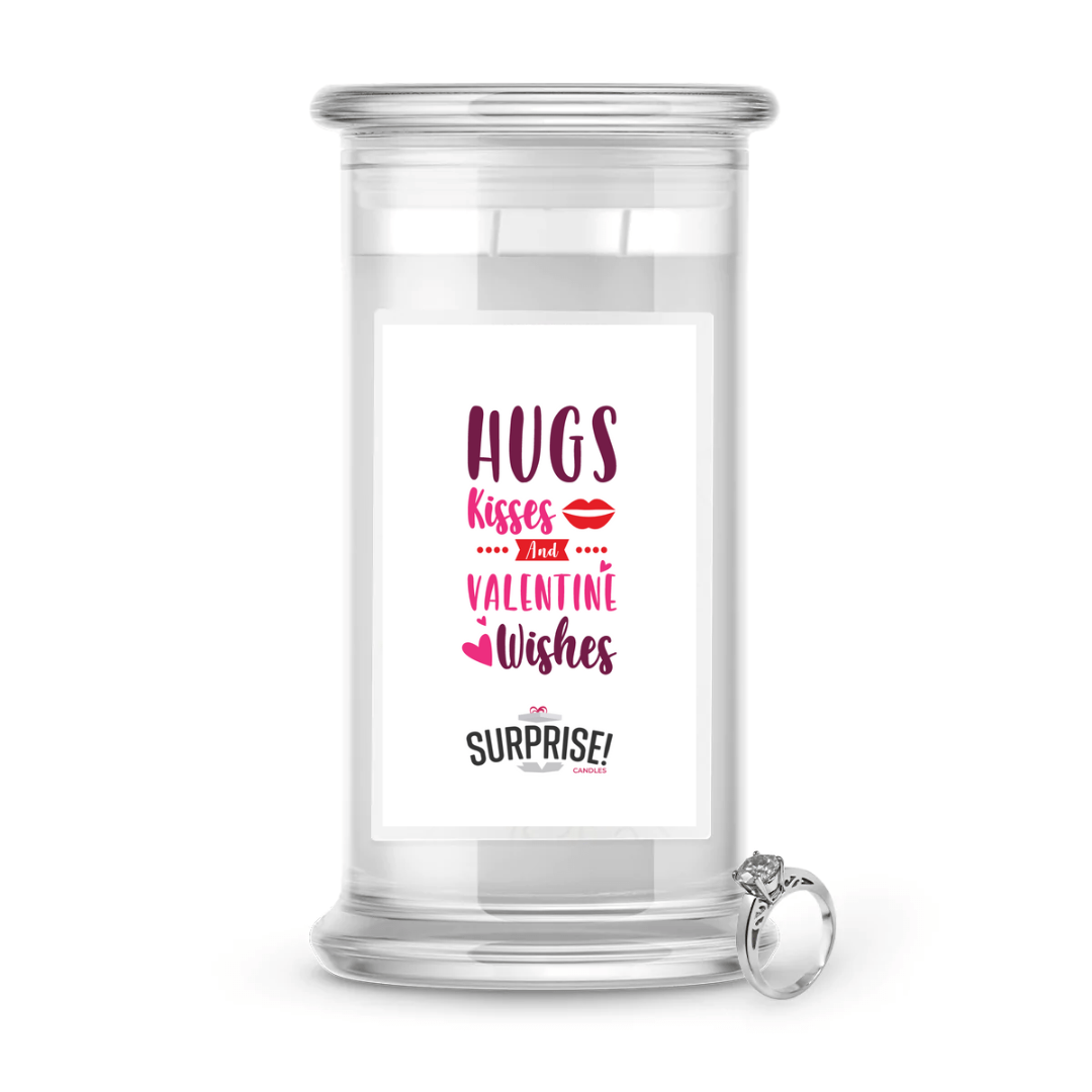 Hugs Kisses and Valentine Wishes | Valentine's Day Surprise Jewelry Candles