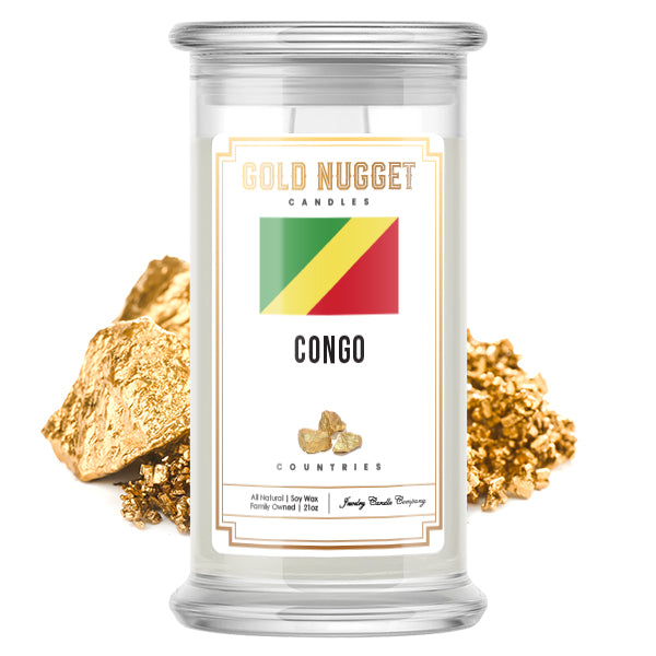 Congo Countries Gold Nugget Candles