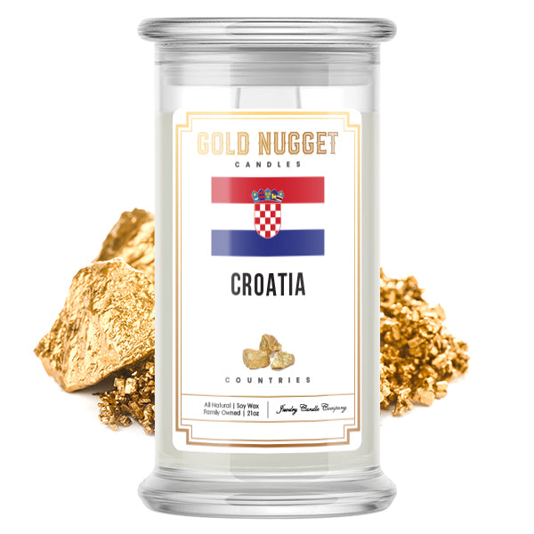 Croatia Countries Gold Nugget Candles