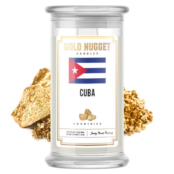 Cuba Countries Gold Nugget Candles