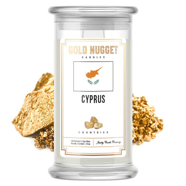 Cyprus Countries Gold Nugget Candles
