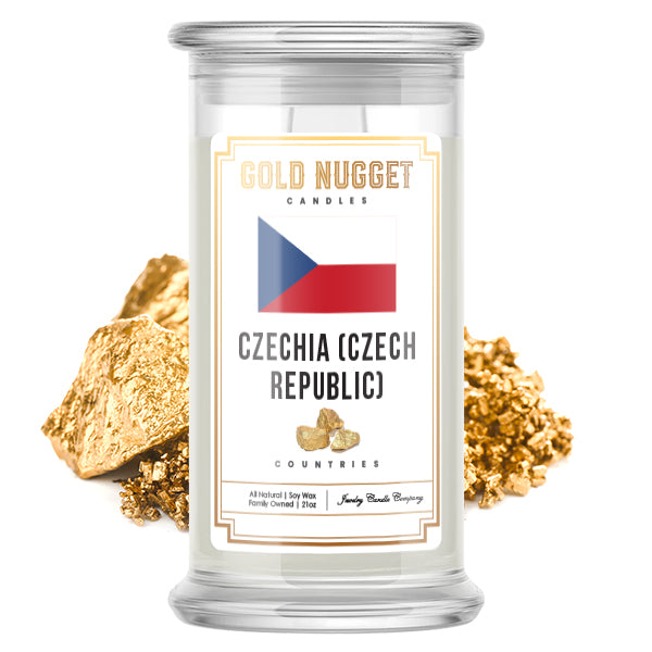 Czechia (Czech Republic) Countries Gold Nugget Candles