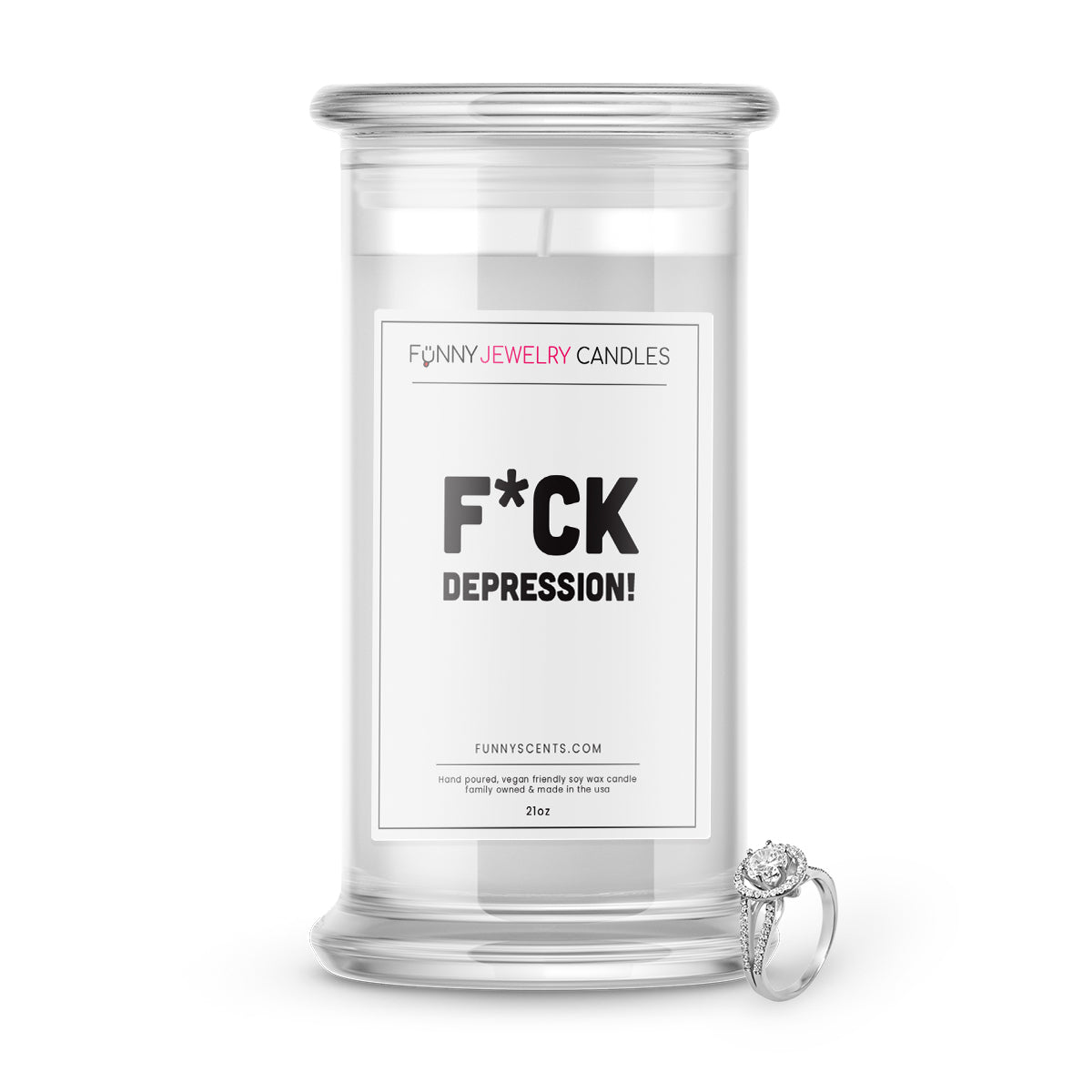 F*ck Depression! Jewelry Funny Candles