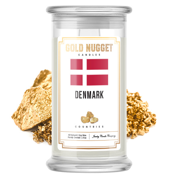 Denmark Countries Gold Nugget Candles