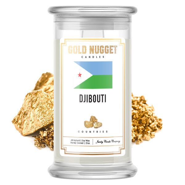 Djibouti Countries Gold Nugget Candles