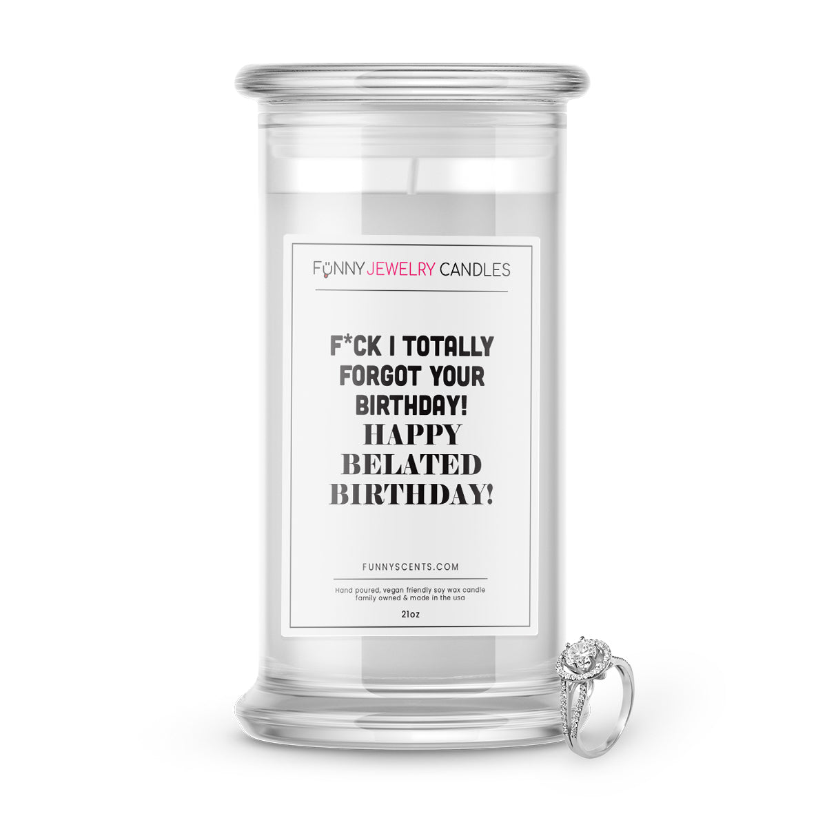 F*ck I Totally Forgot Your Birthday! Happy Belated Birthday! Jewelry Funny Candles
