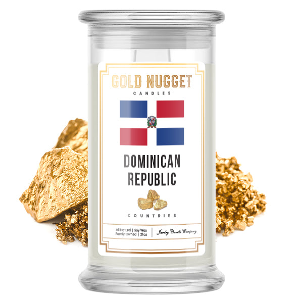 Dominican Republics Countries Gold Nugget Candles