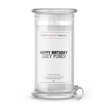 happy birthday grey pubes jewelry funny candle
