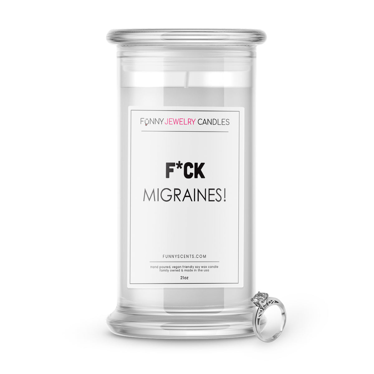 F*ck Migrains! Jewelry Funny Candles