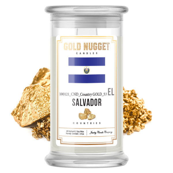EL Salvador Countries Gold Nugget Candles
