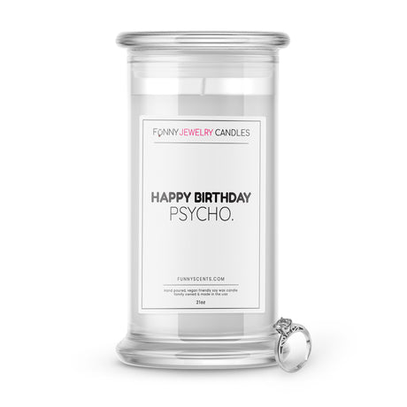 happy birthday pshycho jewelry funny candle
