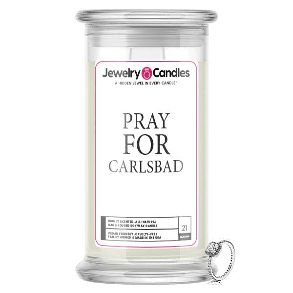 Pray For Carlsbad Jewelry Candle