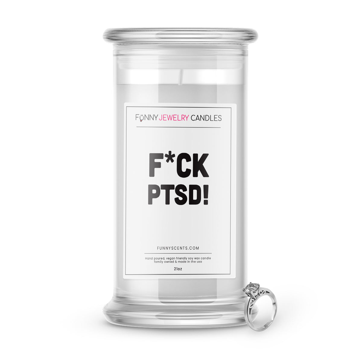 F*ck PTSD! Jewelry Funny Candles