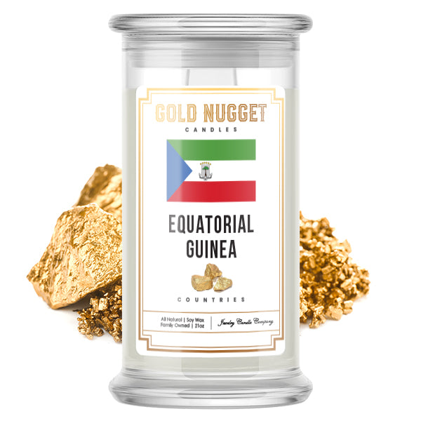 Equatorial Guinea Countries Gold Nugget Candles