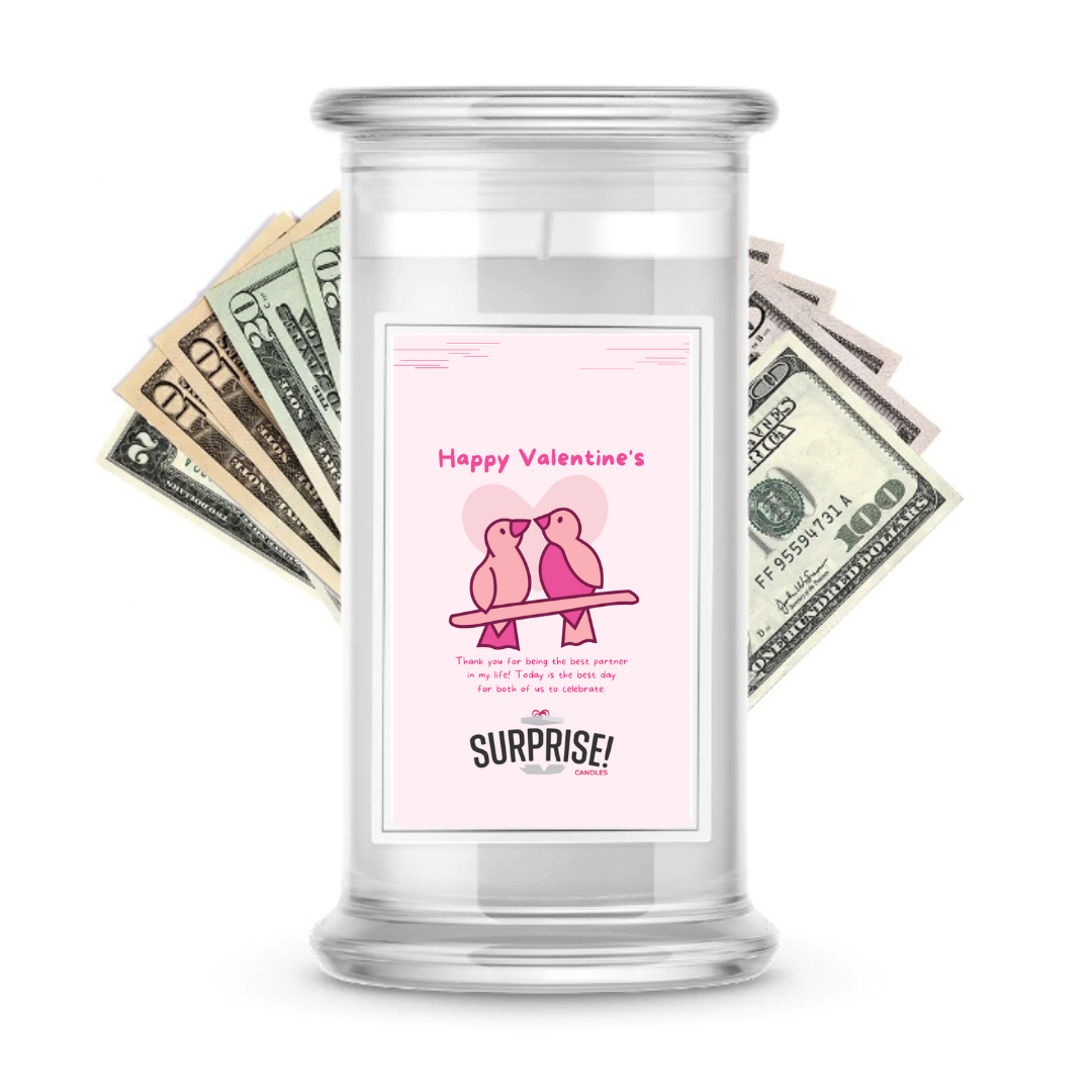 Happy Valentine's | Valentine's Day Surprise Cash Candles