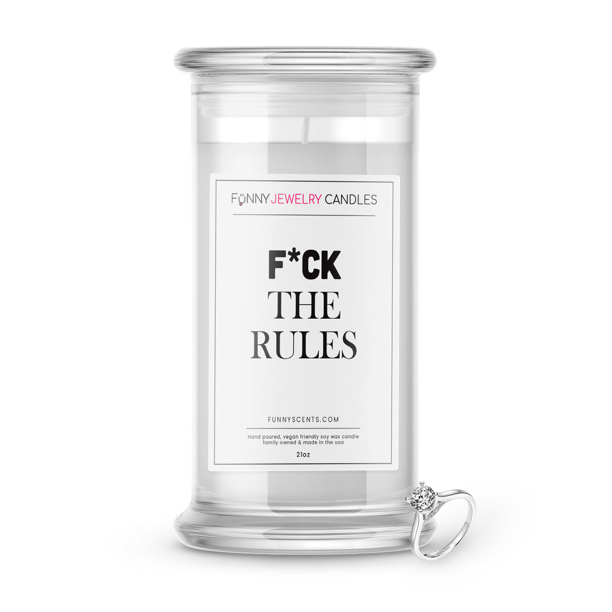 F*ck The Rules Jewelry Funny Candles