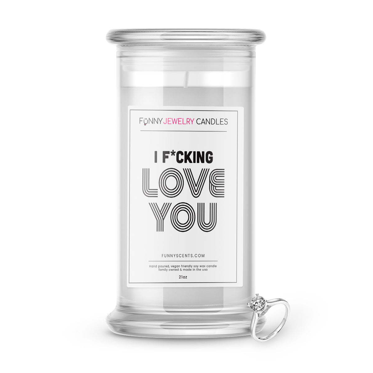 I F*cking Love You Jewelry Funny Candles