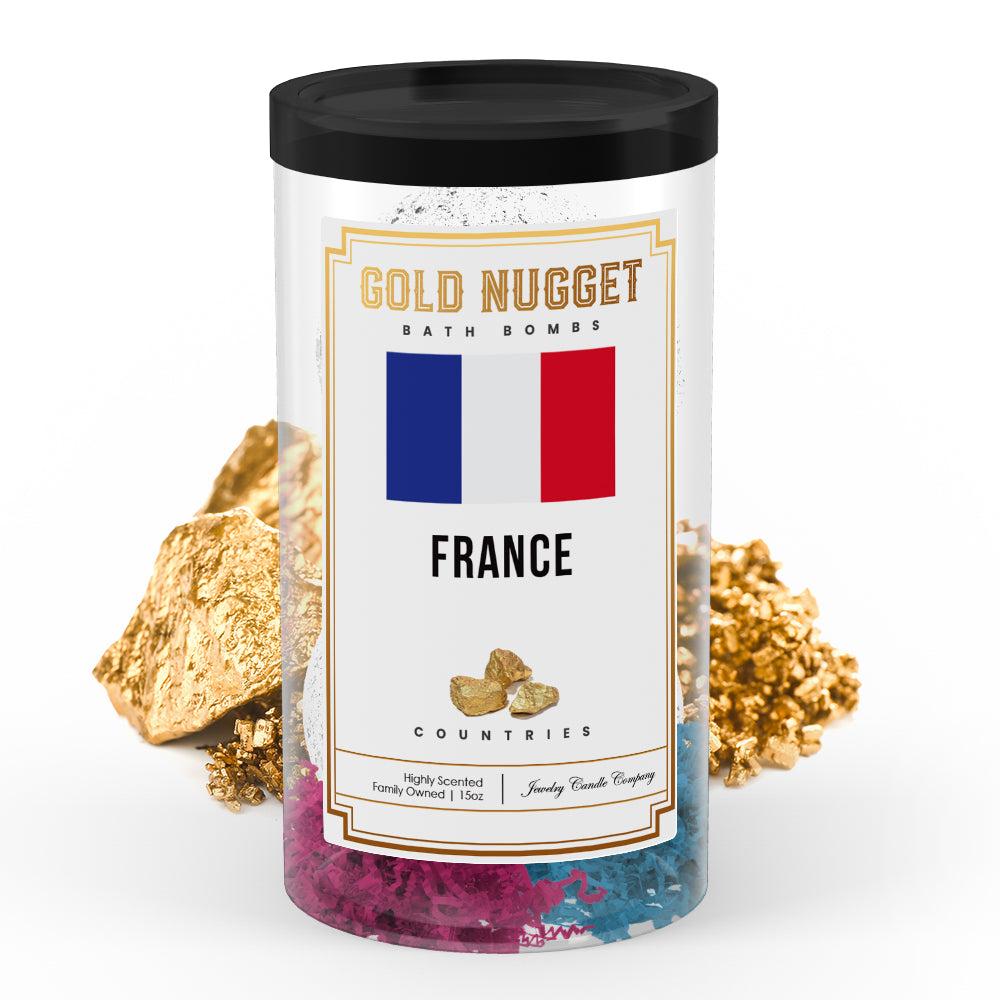 France Countries Gold Nugget Bath Bombs