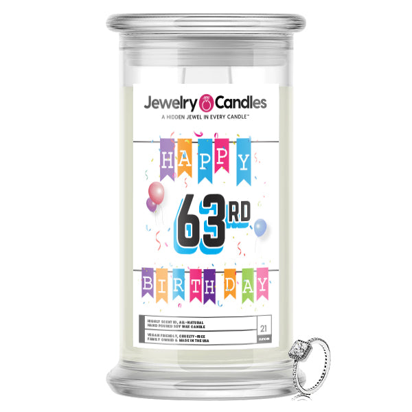 Happy 63rd Birthday Jewelry Candle