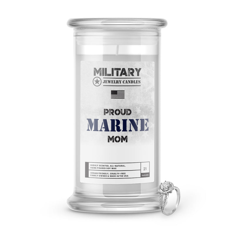 Proud MARINE Mom | Military Jewelry Candles