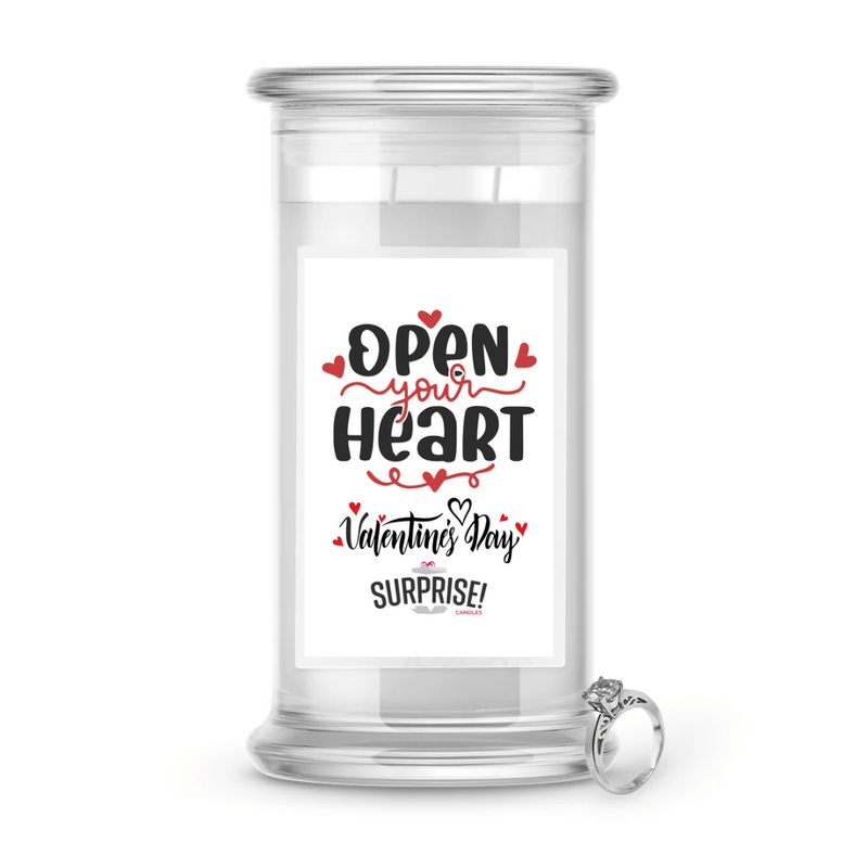 Open Your Heart Valentine's Day | Valentine's Day Surprise Jewelry Candles