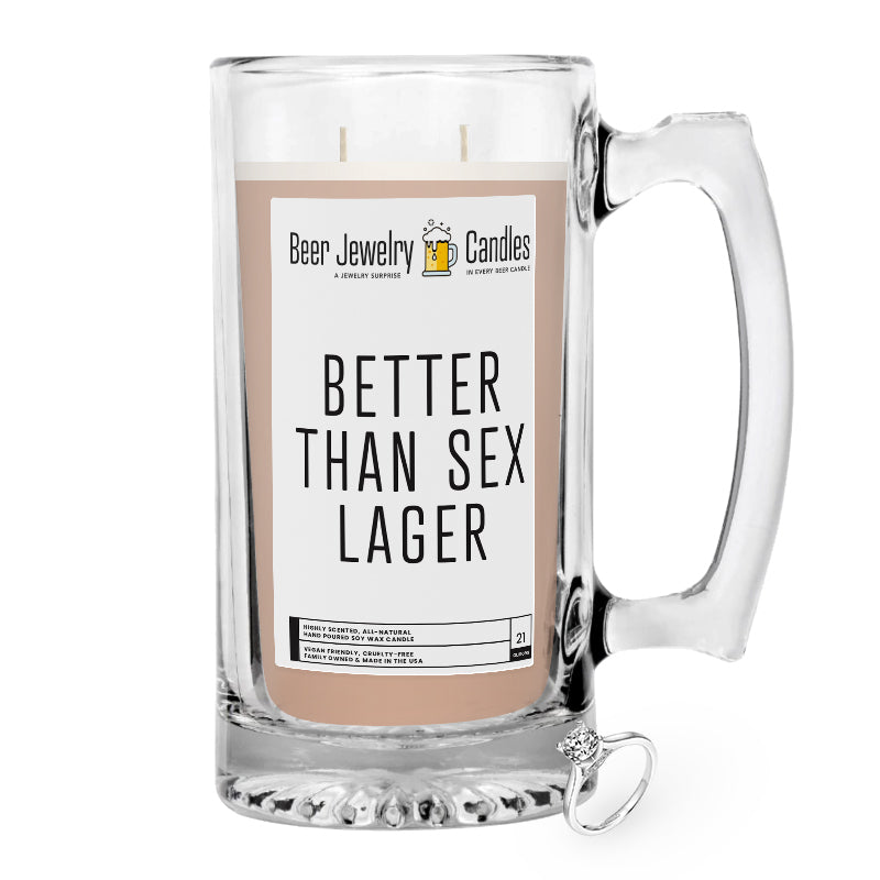 Better Than Sex Lager Beer Jewelry Candle