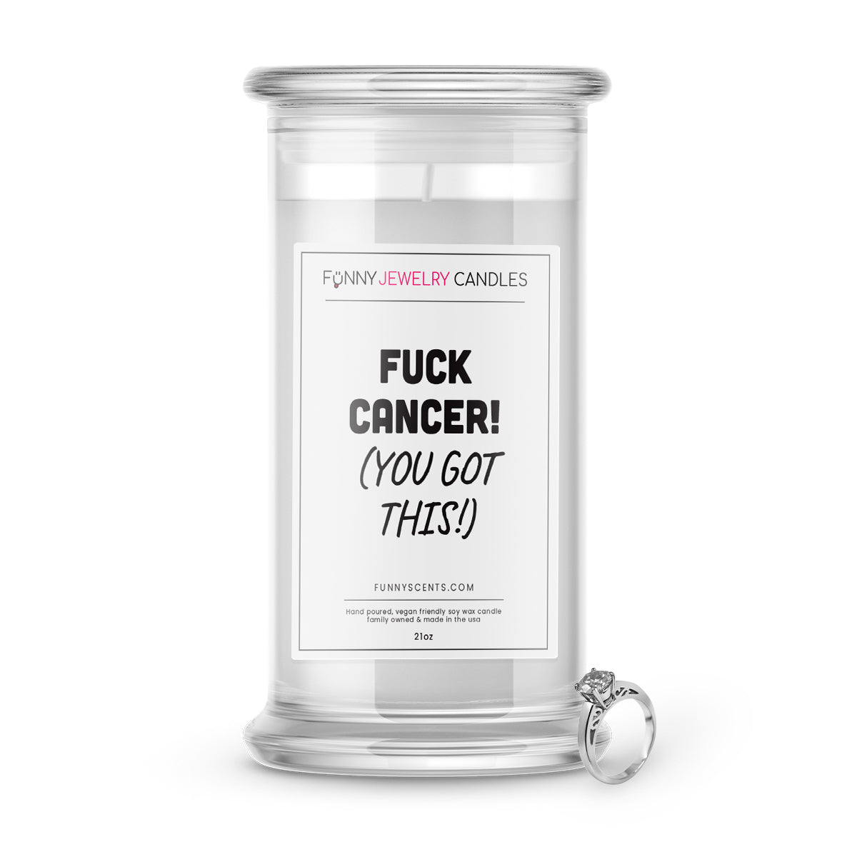 Fuck Cancer(You Got This!) Jewelry Funny Candles