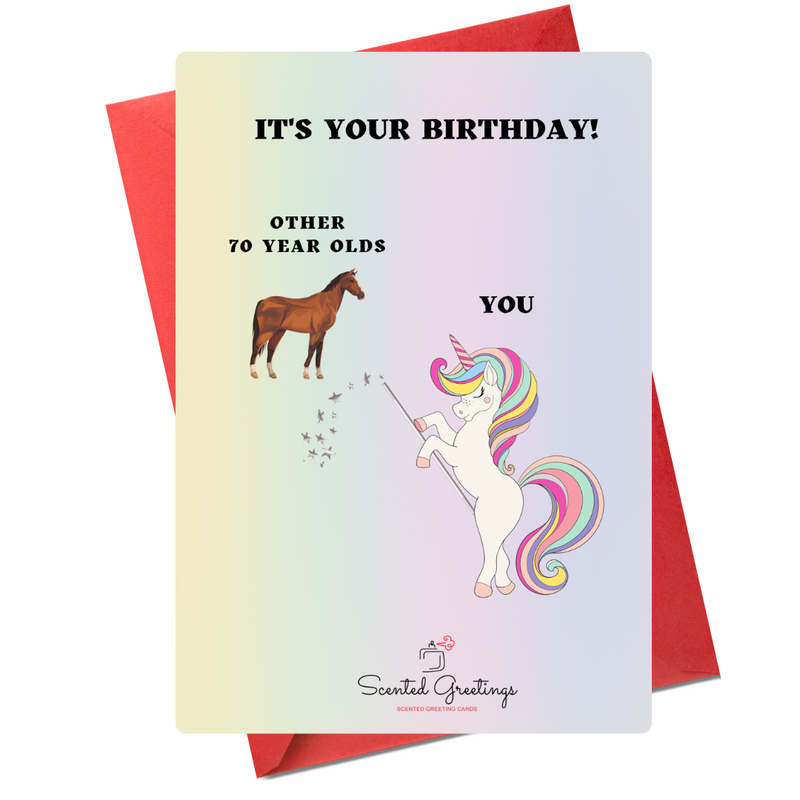 It's Your Birthday! Other 70 years old | Scented Greeting Cards