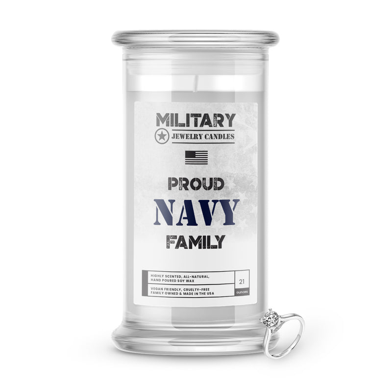 Proud NAVY Family | Military Jewelry Candles