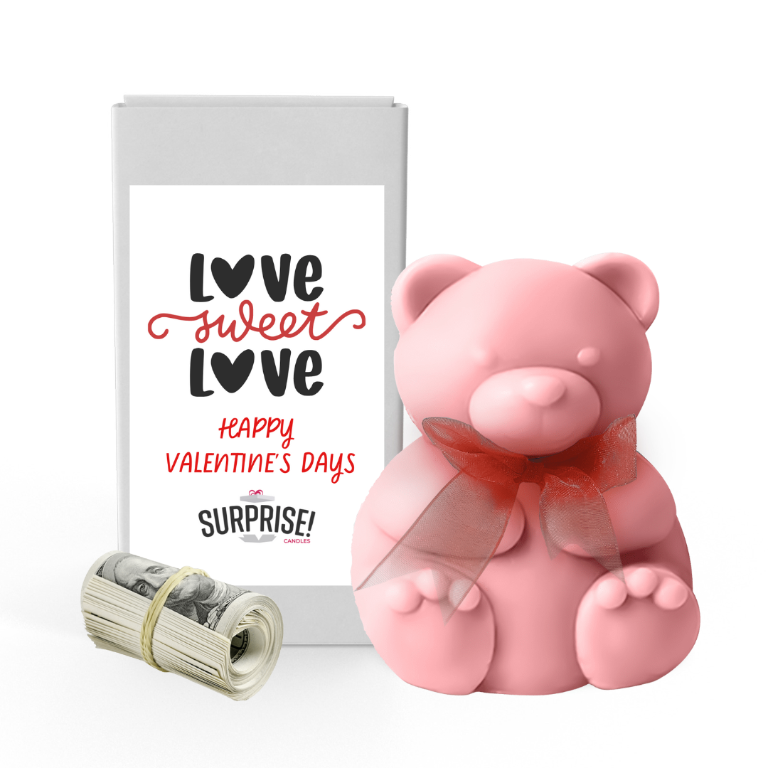 Love Sweet Love Happy Valentine's Day  | Valentines Day Surprise Cash Money Bear Wax Melts